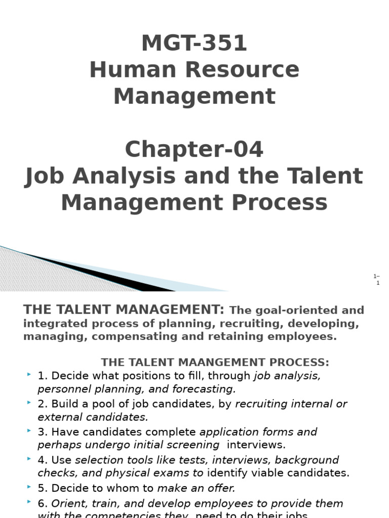 Job Analysis in Talent Management Process | PDF | Information | Business