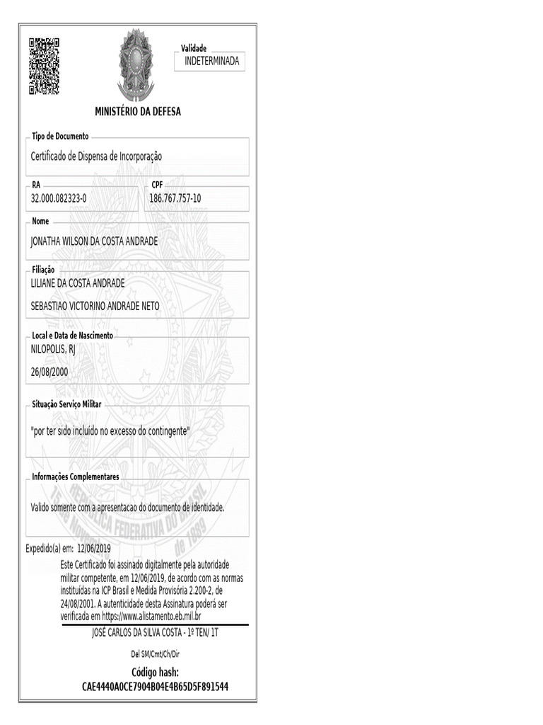 Certificado de Dispensa de Incorporação | PDF