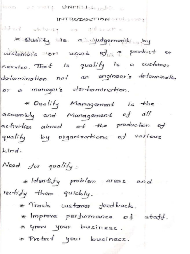 TQM Notes | PDF