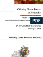 Offering Green Power in Kentucky: Ralph Tyree, Manager Non-Traditional Power Production Projects