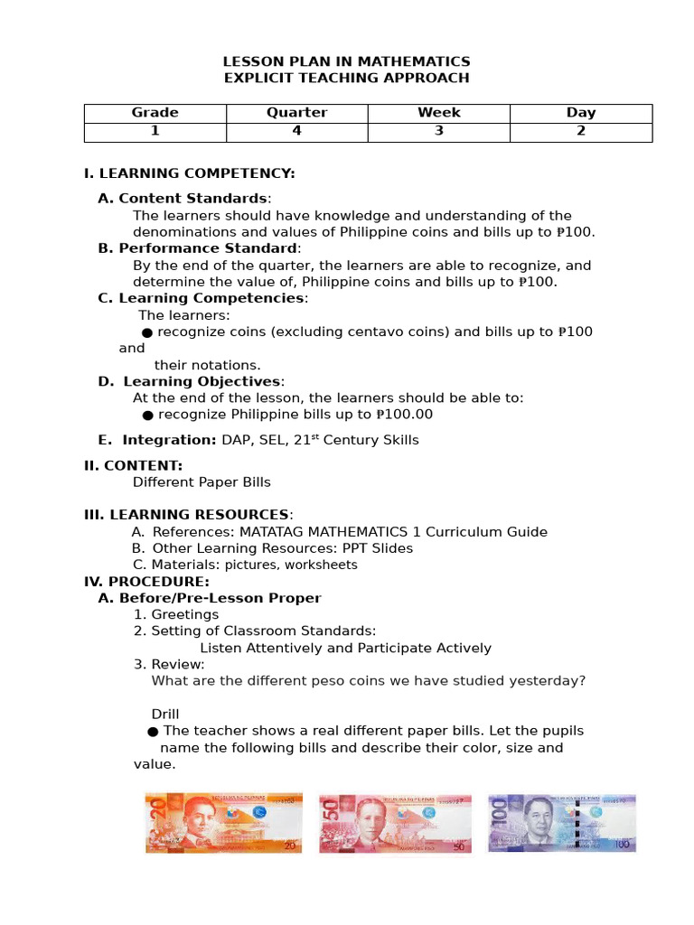 Macatual - Q4 - Week 3 - Day 2 | PDF | Learning | Lesson Plan