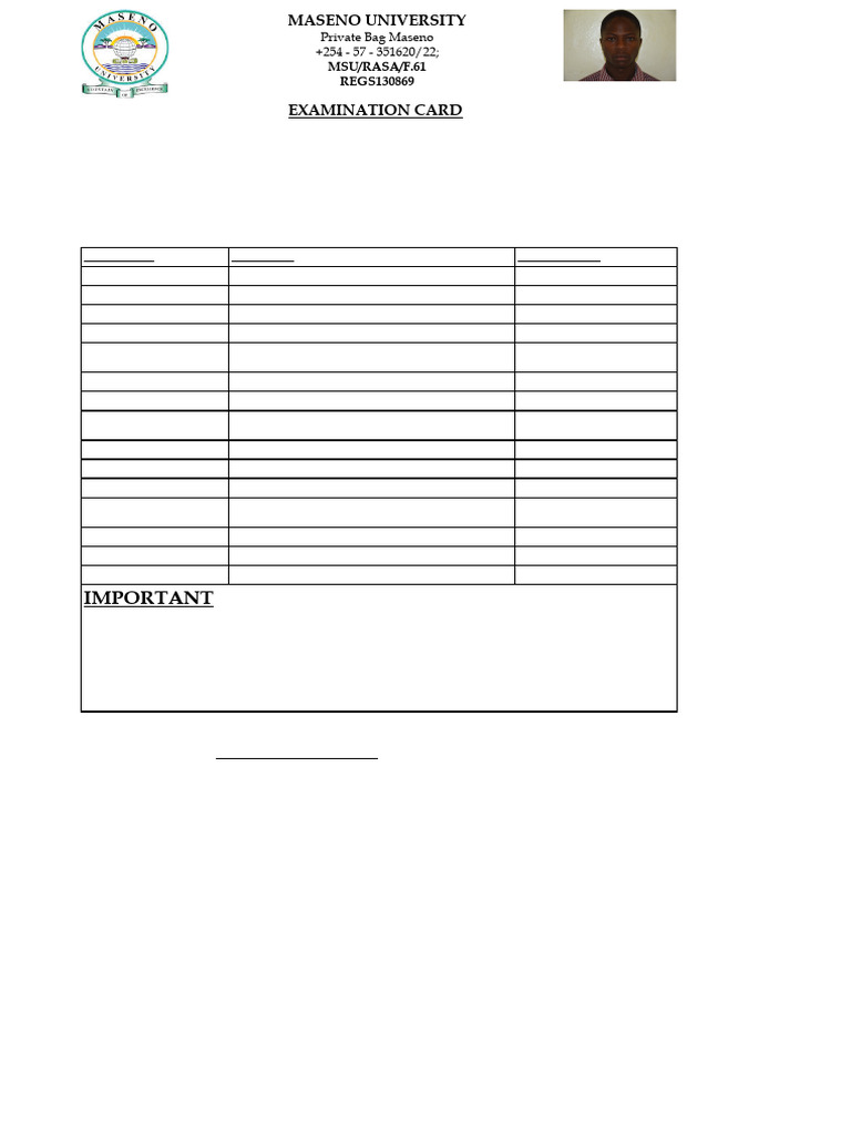 ExamCard EEC00018020 | PDF