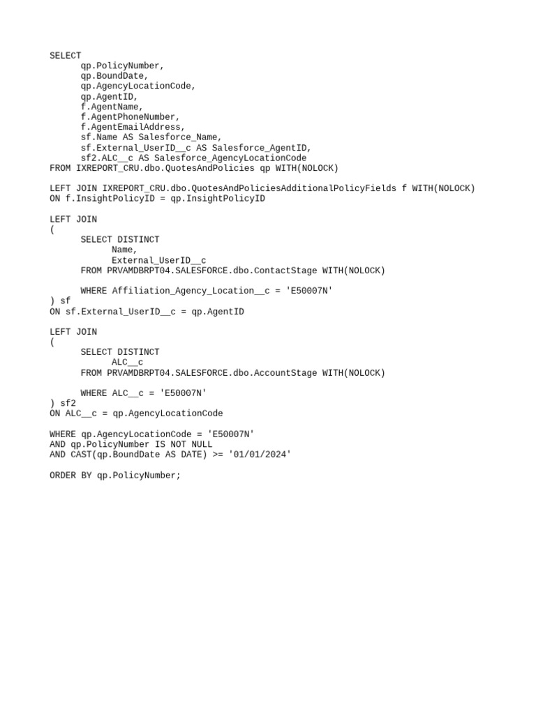 Producer Production To Salesforce Join Testing 02202025 | PDF
