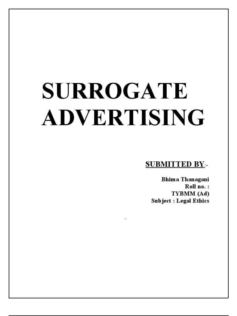 literature review on surrogate advertising