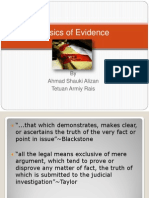Basics of Evidence: by Ahmad Shauki Alizan Tetuan Armiy Rais