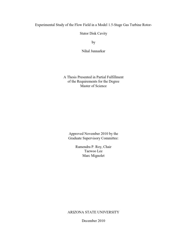 Experimental Study of The Flow Field in A Model 1.5-Stage Gas Turbine ...
