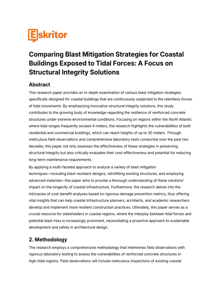 Coastal Building Blast Mitigation Strategies | PDF | Climate Resilience ...
