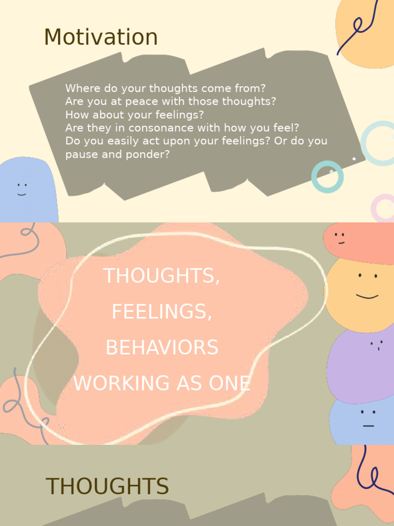 Lesson 3 Thoughts, Feelings, Behaviors | PDF | Thought | Feeling