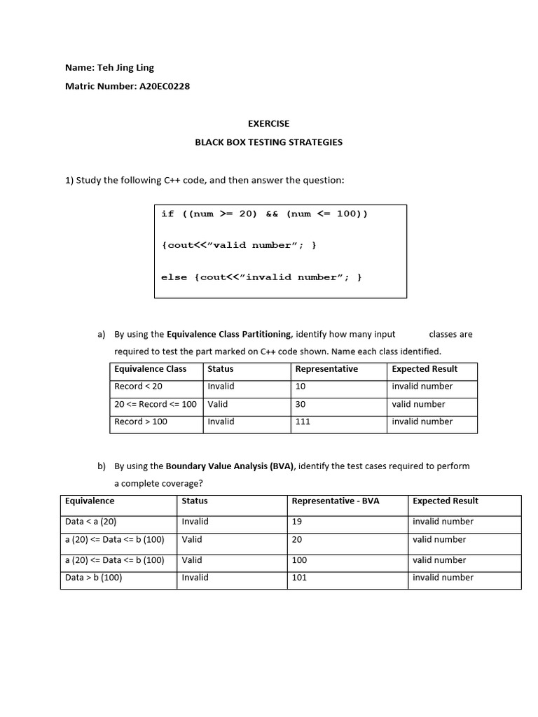 Black Box Testing Strategies in C++ | PDF | Software Testing | Quality ...