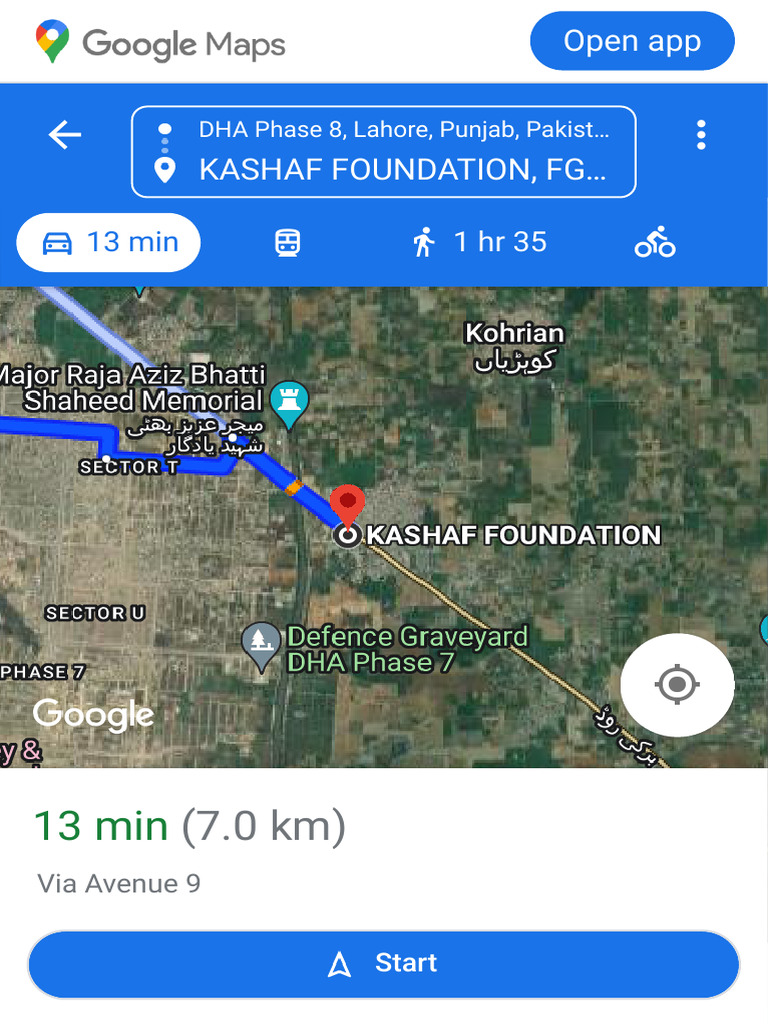 Get Directions - DHA Phase 8, Lahore, Punjab, Pak | PDF