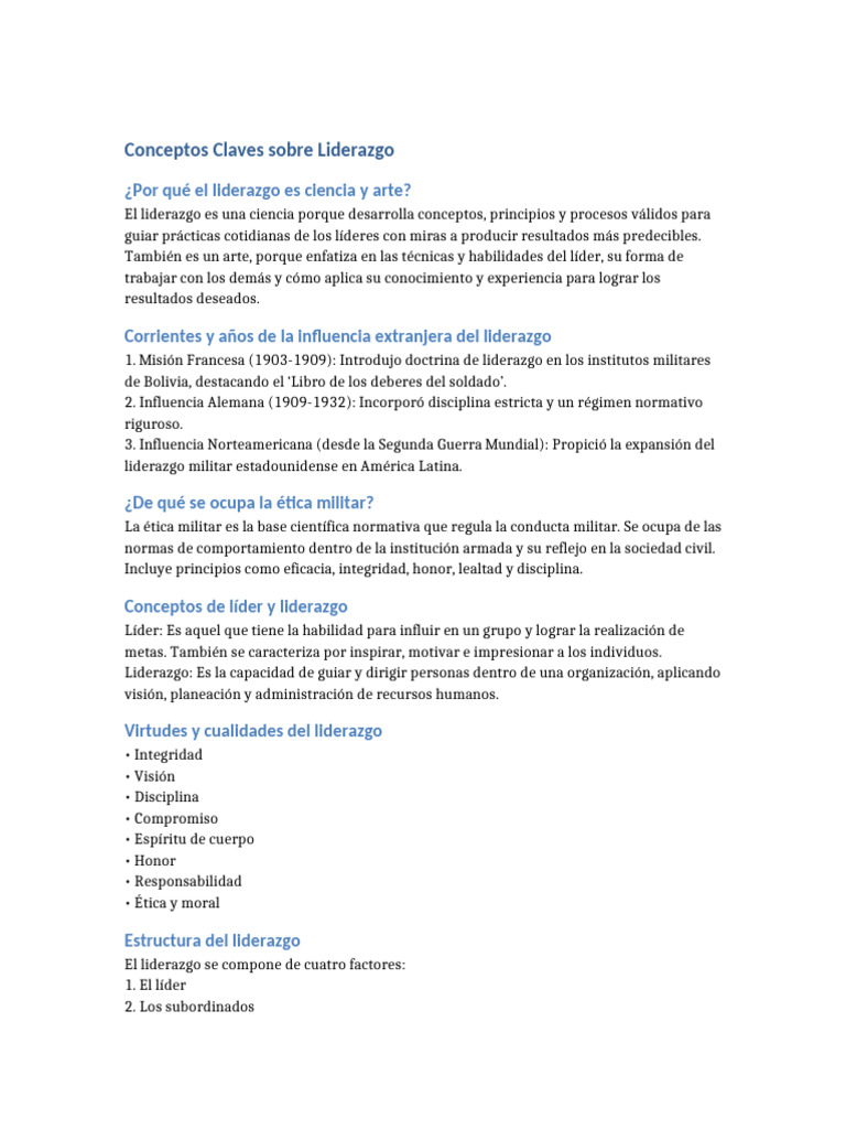 Claves del Liderazgo: Ciencia y Ética | PDF | Liderazgo | Disciplinas