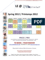 Class Schedule Spring2012