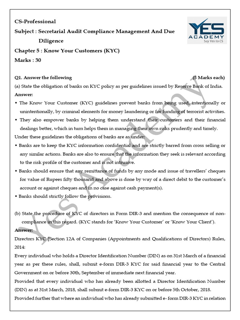KYC Compliance and Audit Guidelines | PDF | Business | Business Law