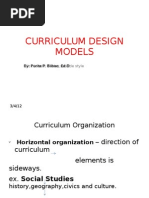 Curriculum Design Models