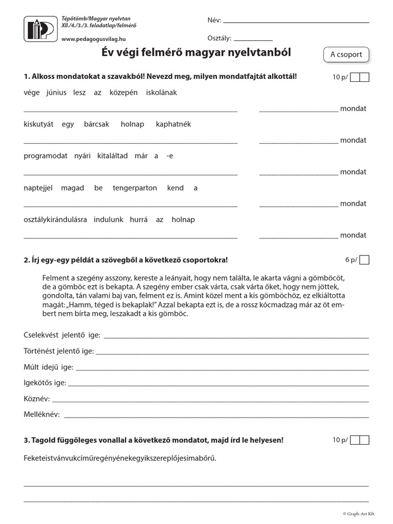 Pip 2004 Mnyelv 3o FL Felm 3 | PDF