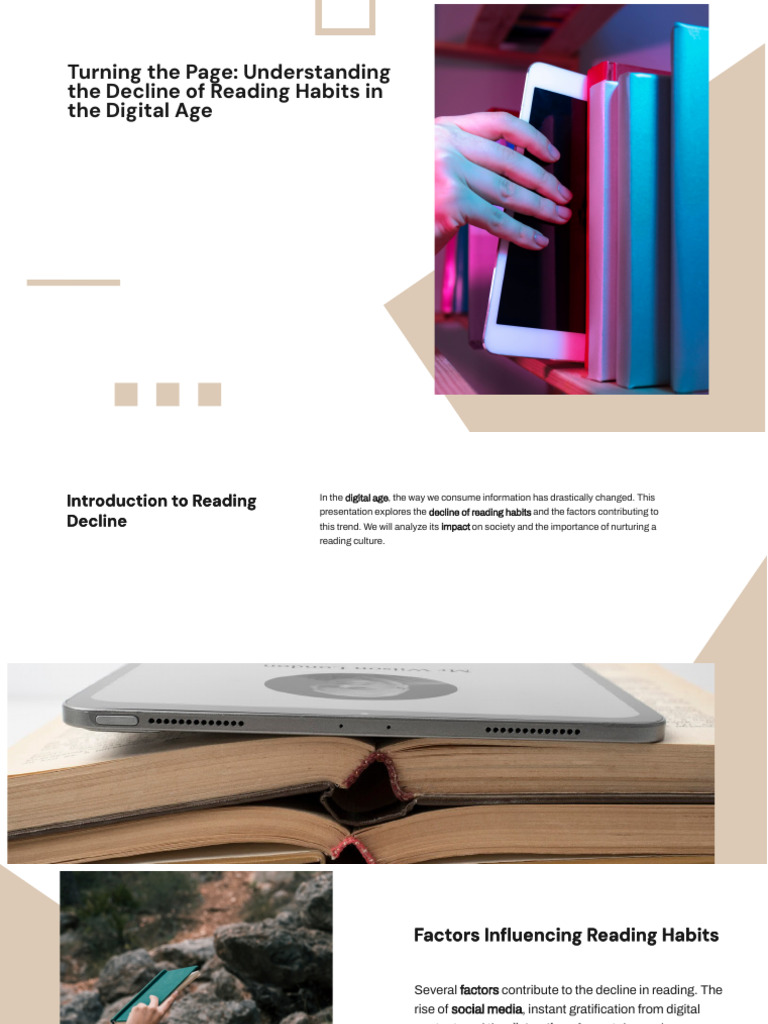 Slidesgo Turning The Page Understanding The Decline of Reading Habits ...