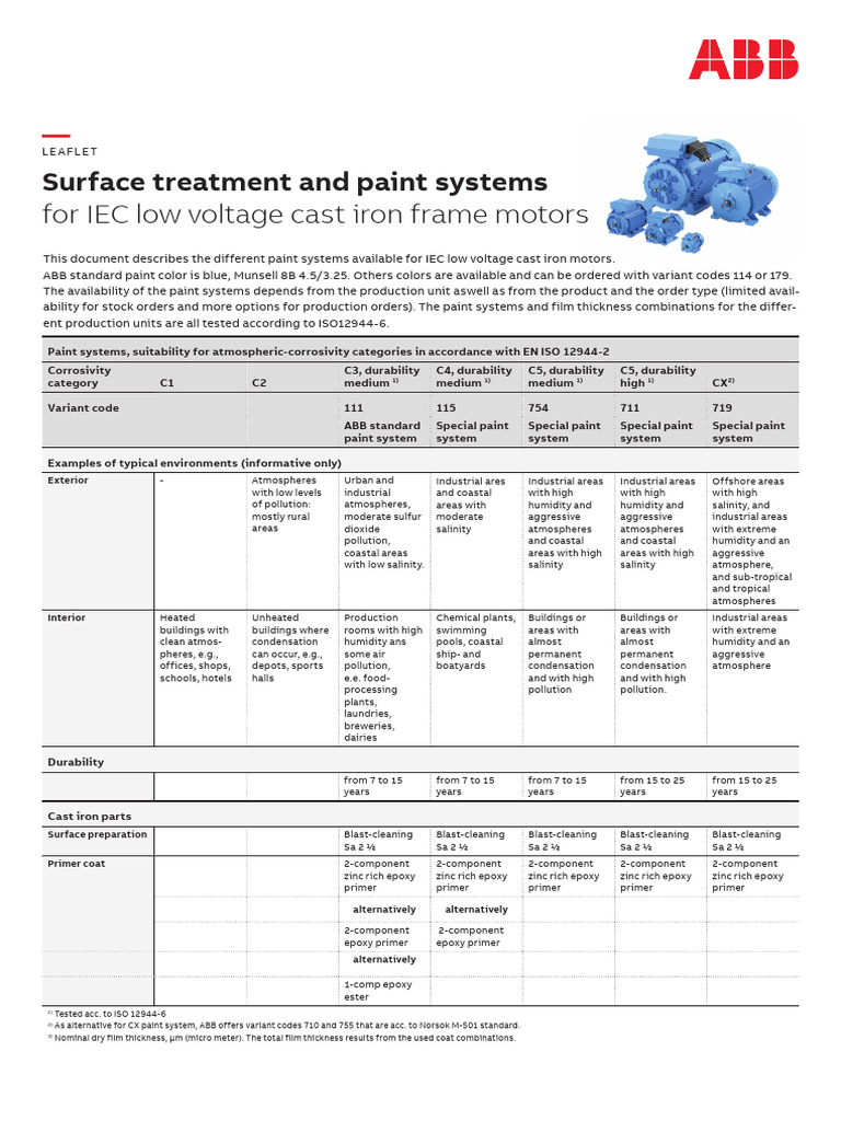 ABB Surface Treatment and Paint Systems - 12-2022 - FINAL - Highres | PDF |  Paint | Epoxy