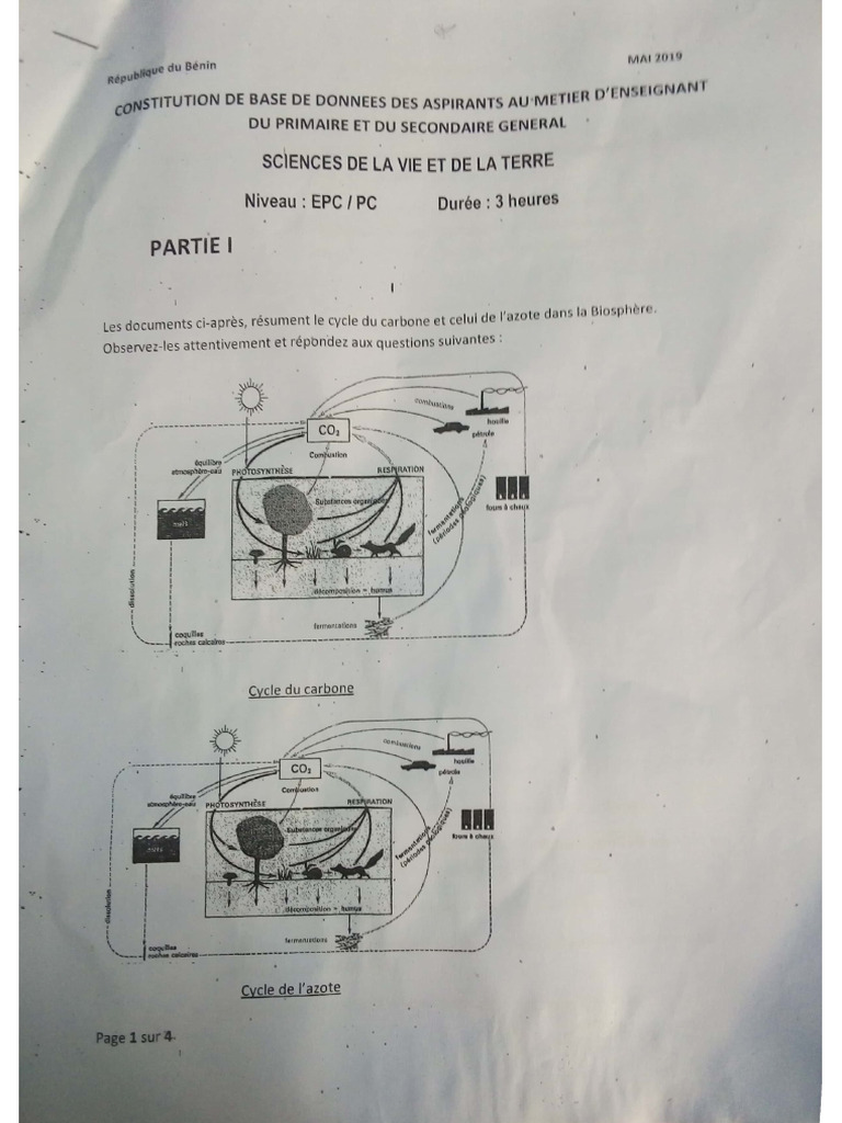 Test Aspirant SVT | PDF