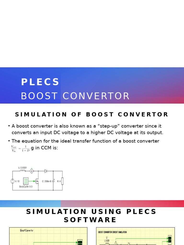Boost Converter Simulation in PLECS | PDF