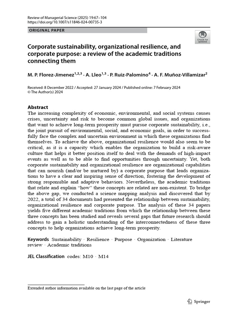 Sustainability, Resilience, and Purpose Review | PDF | Sustainability ...