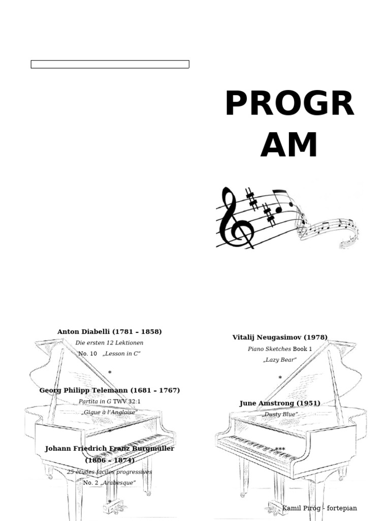 Piano Lesson Program Highlights | PDF