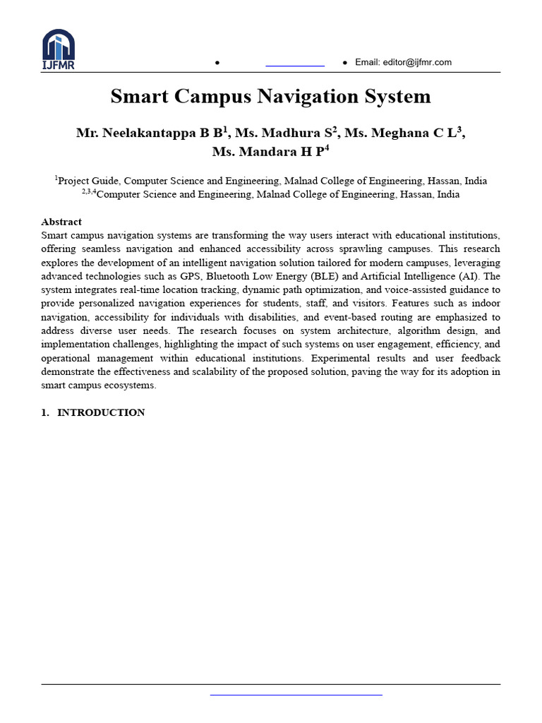 Smart Campus Navigation System Overview | PDF | Augmented Reality ...