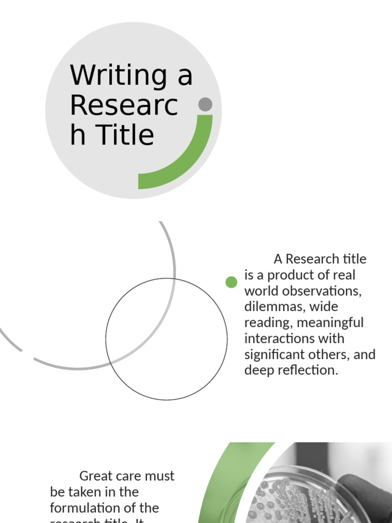 Crafting Effective Research Titles | PDF