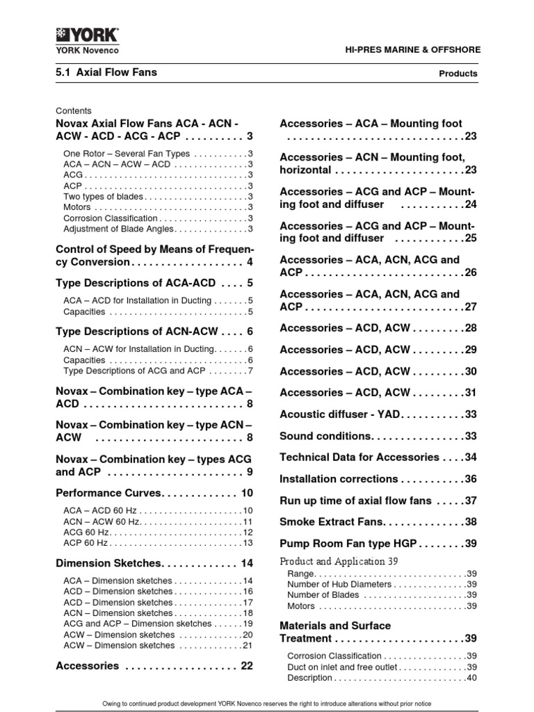Novax Axial Flow Fans Overview | PDF | Mechanical Fan | Turbine
