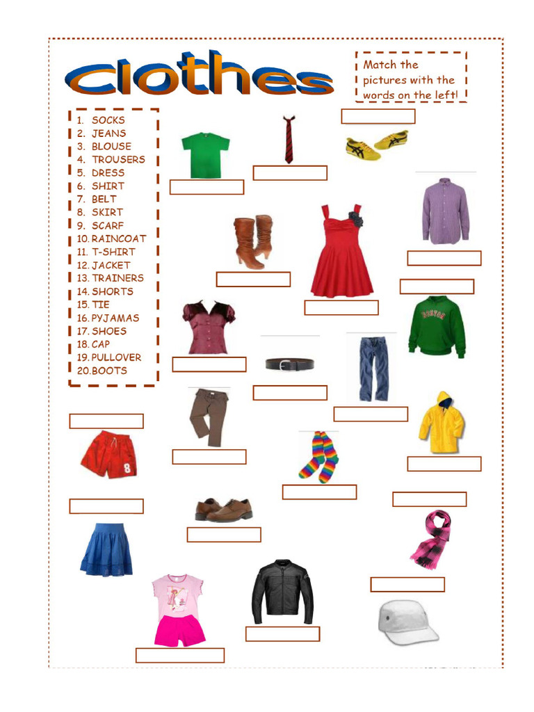 Clothes-Picture-Dictionaries For Kids | PDF