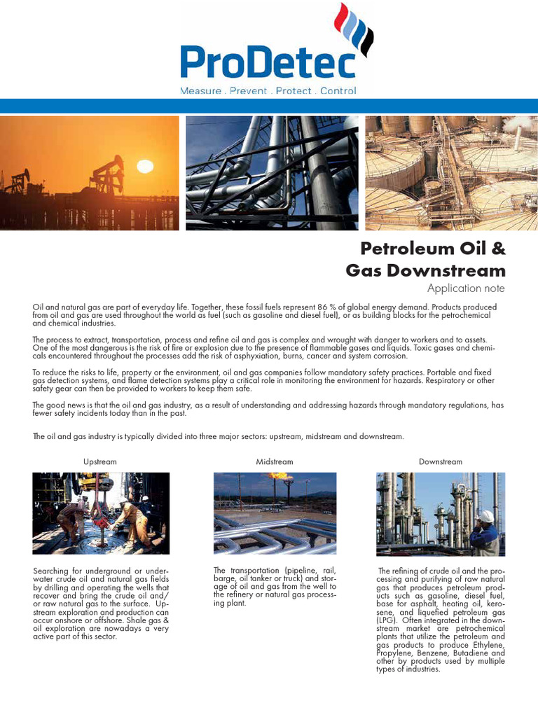 Downstream Gas Detection in Refineries | PDF | Oil Refinery | Petroleum