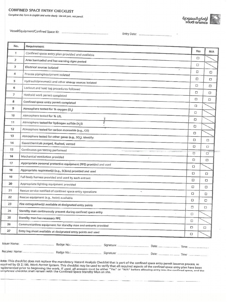 CSE Cecklist | PDF