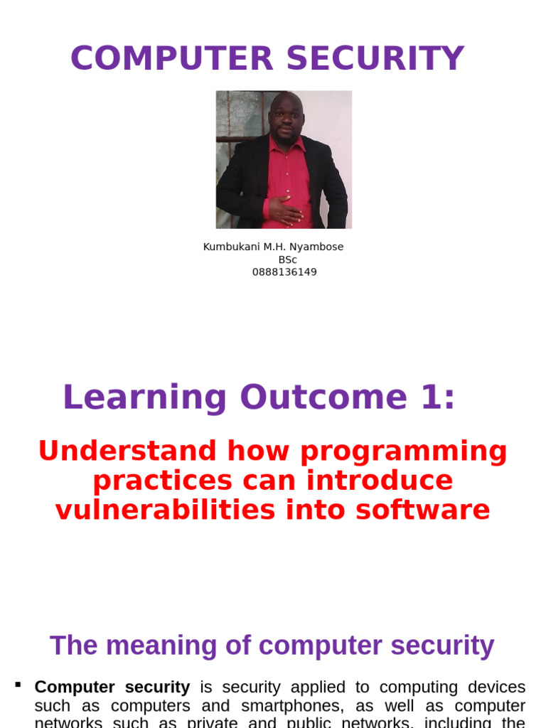 Understanding Computer Security Risks | PDF | Denial Of Service Attack ...