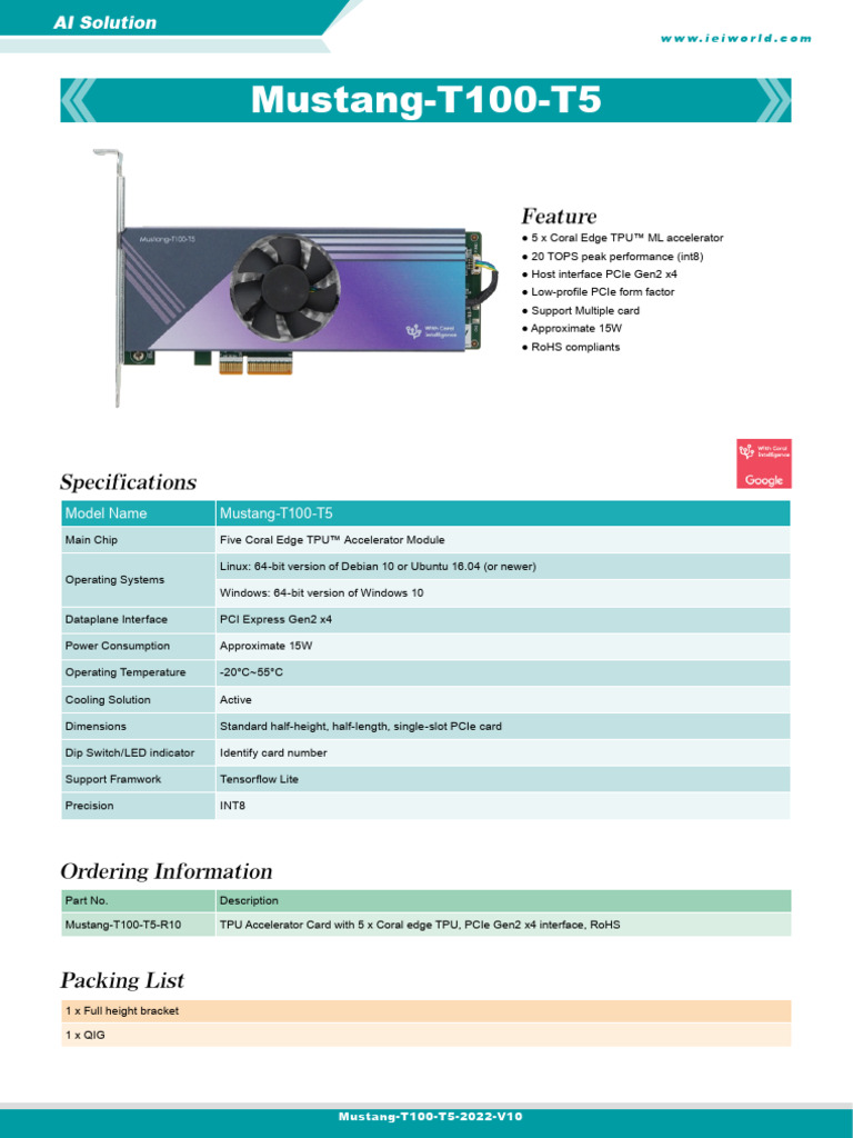 Mustang T100 T5 - 20220325 | PDF | Computing | Computer Architecture