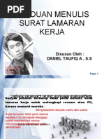 Download Presentation1 lamaran kerja by Daniel Taufiq Abdullah SN83791175 doc pdf