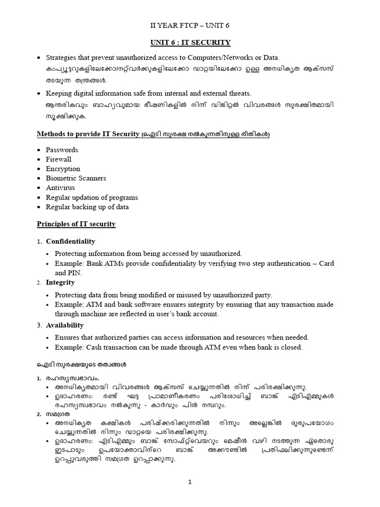 Unit 6 IT SECURITY 23nov 23 | PDF