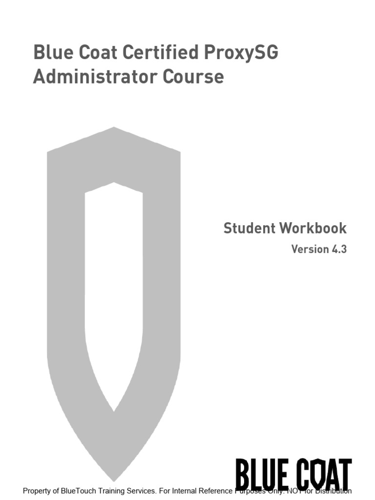 Blue Coat ProxySG Admin Course Guide | PDF | Proxy Server | World Wide Web