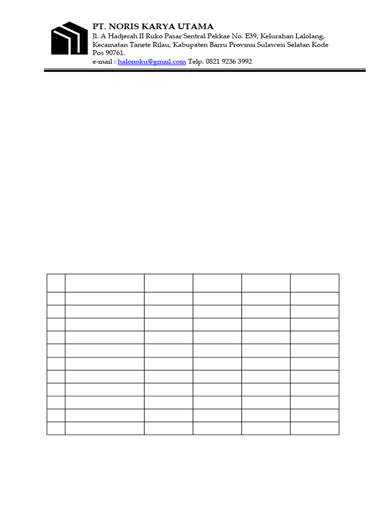 Penawaran Sabogar | PDF