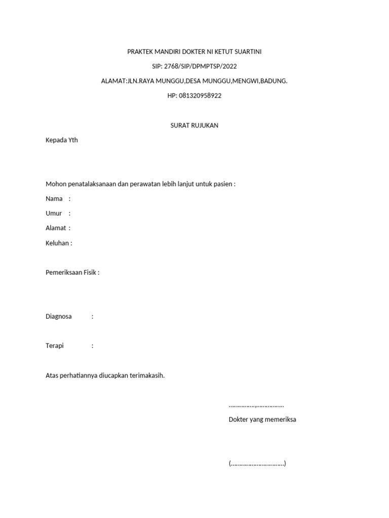 Surat Rujukan | PDF