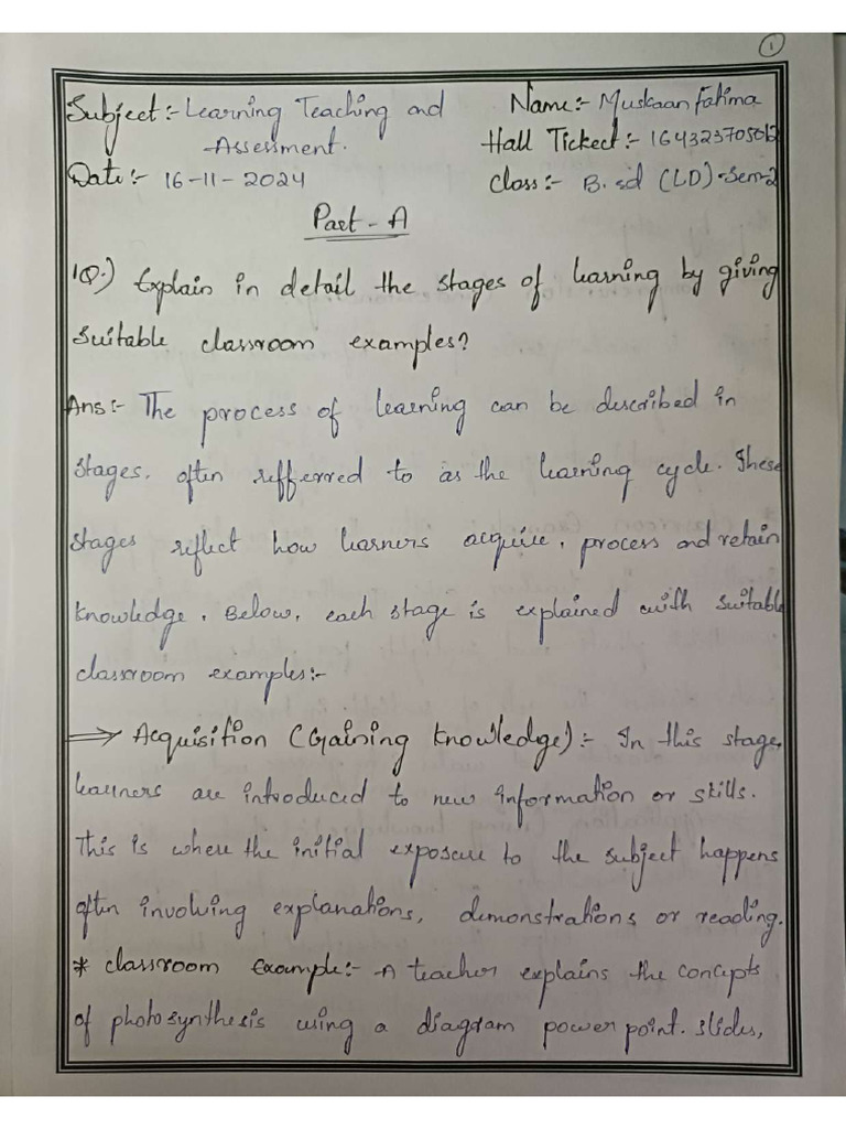 Learning Teaching And Assessment Pdf