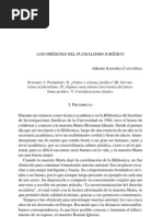 Sánchez-Castañeda - 2006 - Los orígenes del pluralismo jurídico