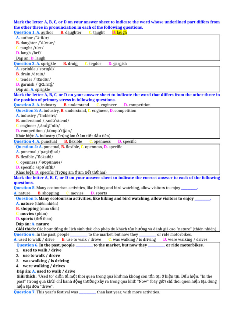 Test 10 Key | PDF