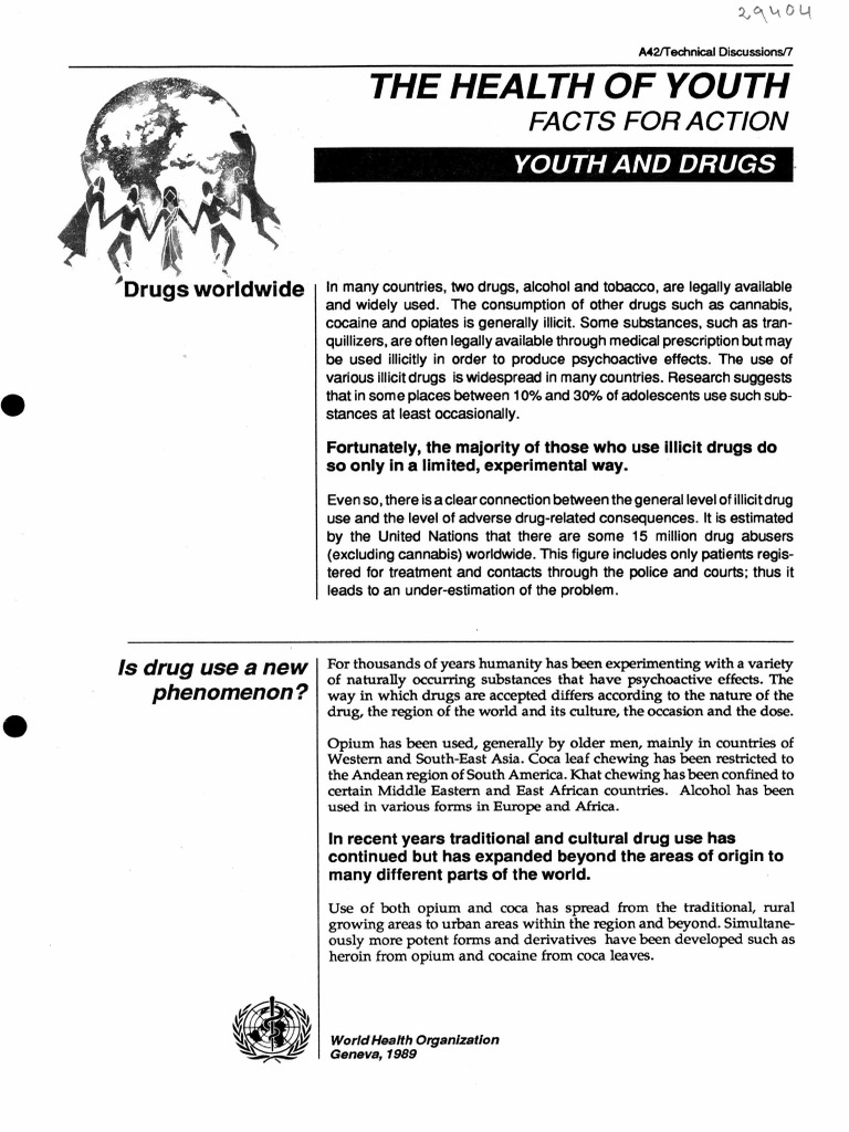 Global Youth Drug Use Trends | PDF | Recreational Drug Use | Substance ...