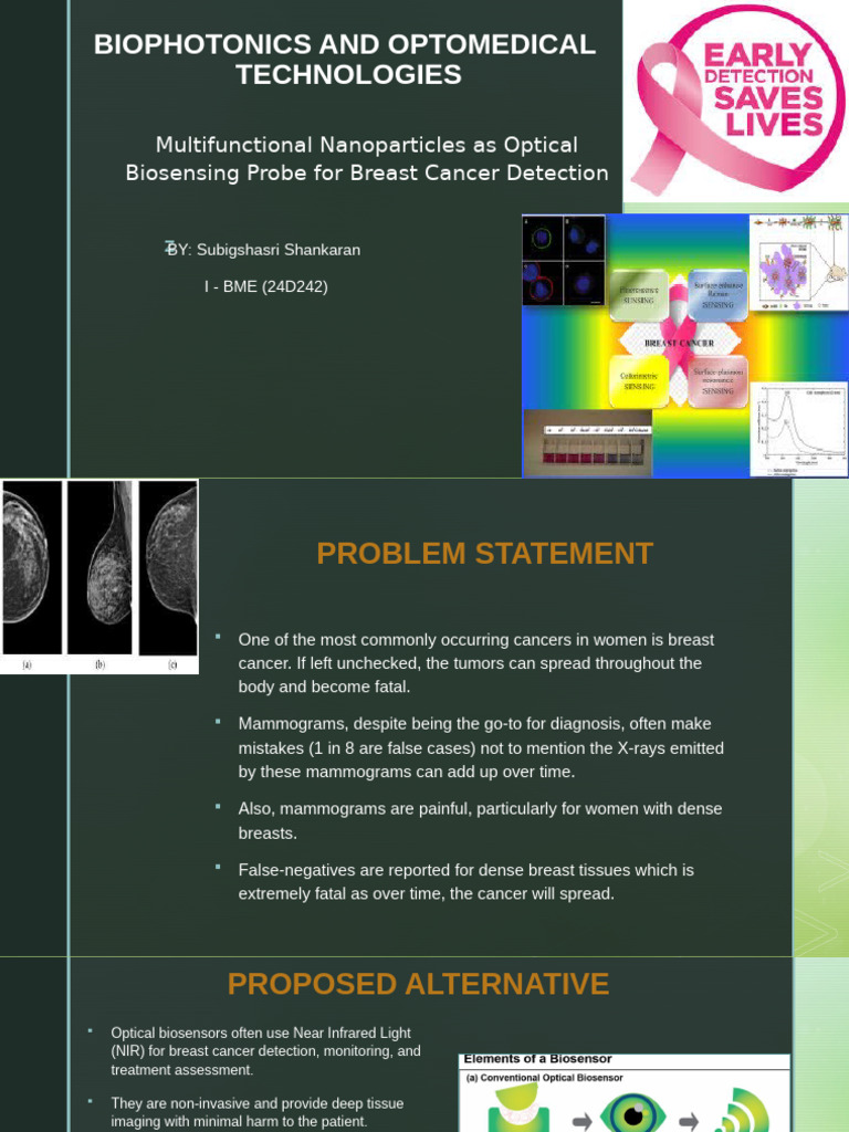 Nanoparticles for Breast Cancer Detection | PDF | Biosensor | Nanoparticle
