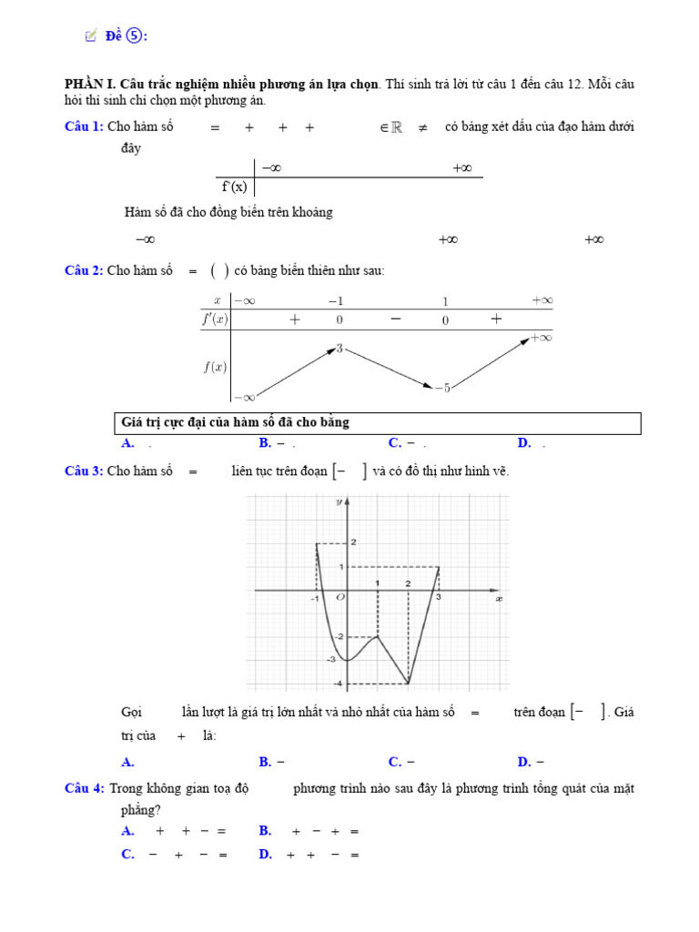 PT de On Thi TN Toan 12 - CTM 2025-HS | PDF
