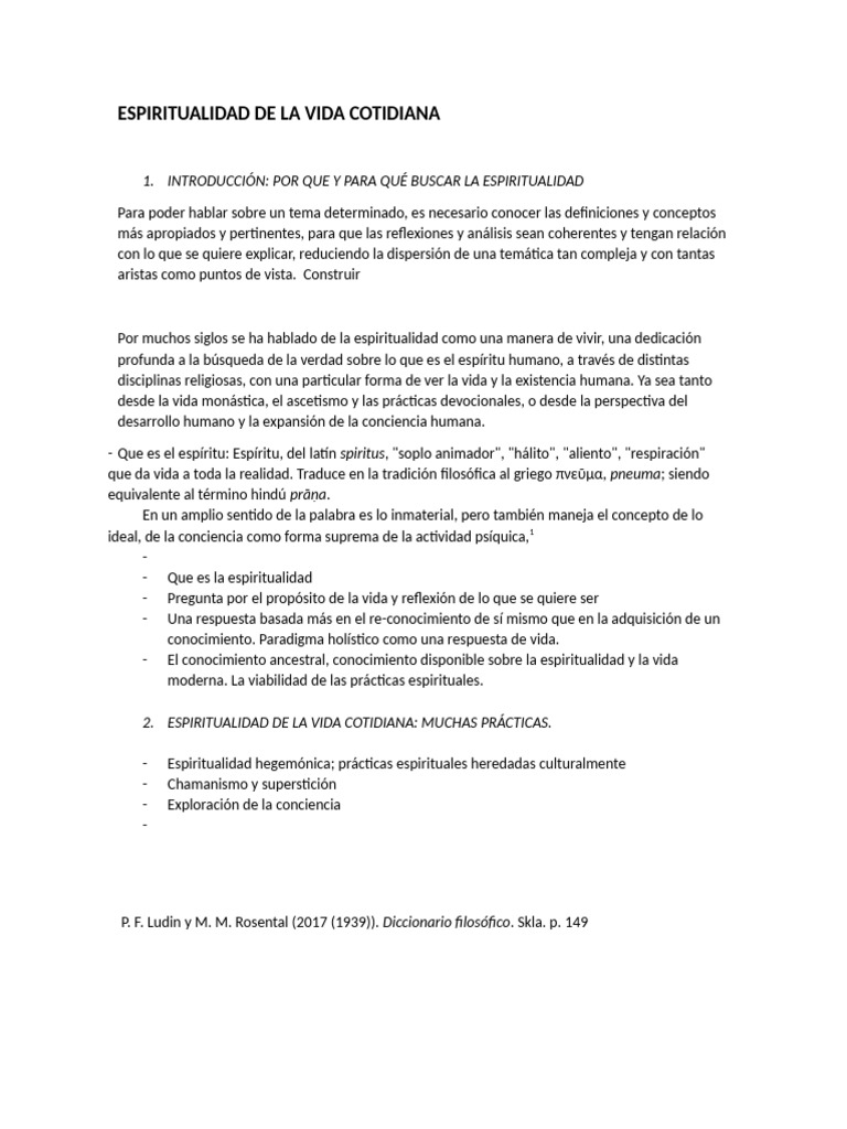 Espiritualidad de La Vida Cotidiana | PDF
