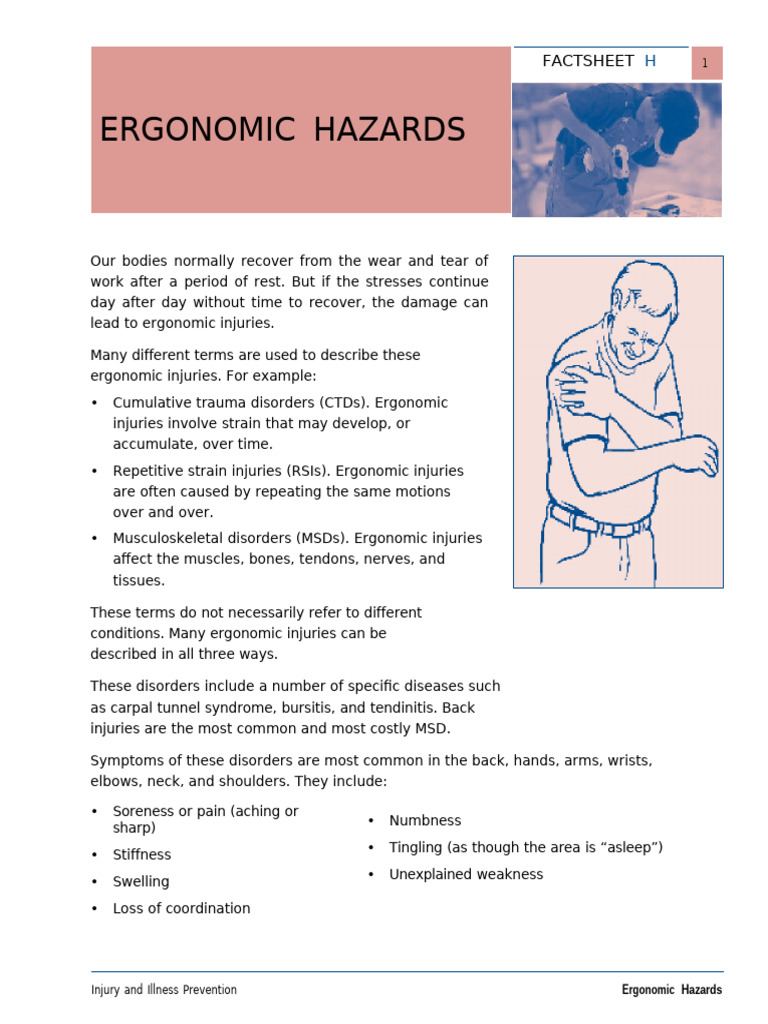 Ergonomic Hazards and Injury Prevention | PDF | Occupational Safety And ...