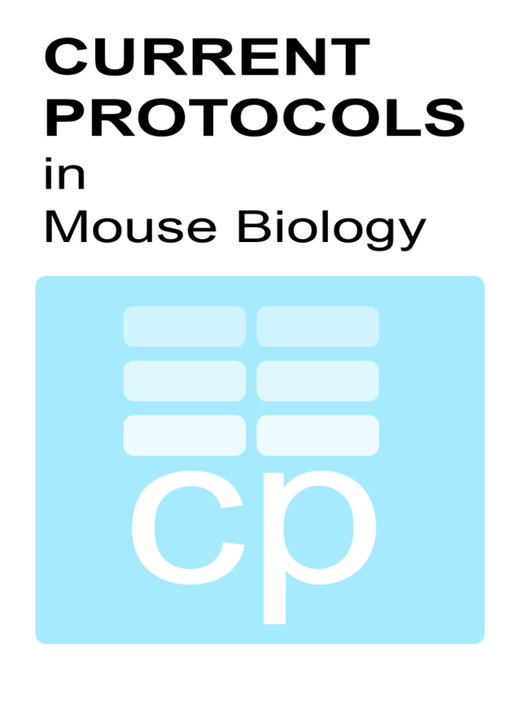 Current Protocols in Mouse Biology | PDF | Real Time Polymerase Chain ...