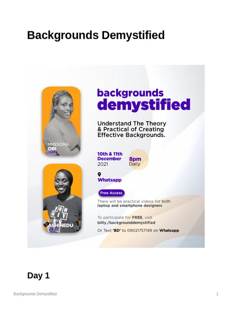 Mastering Background Design Techniques | PDF