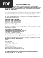 Pseudocode Practice Questions With Answers | PDF | Computer Programming ...