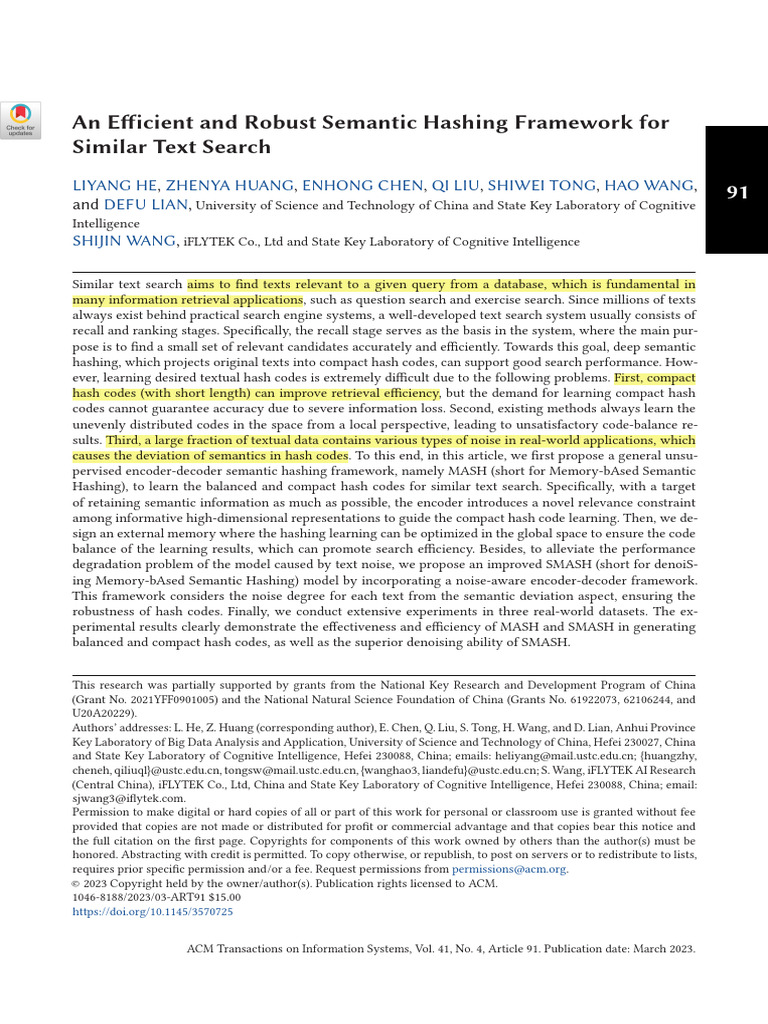 An Efficient and Robust Semantic Hashing Framework For Similar Text ...